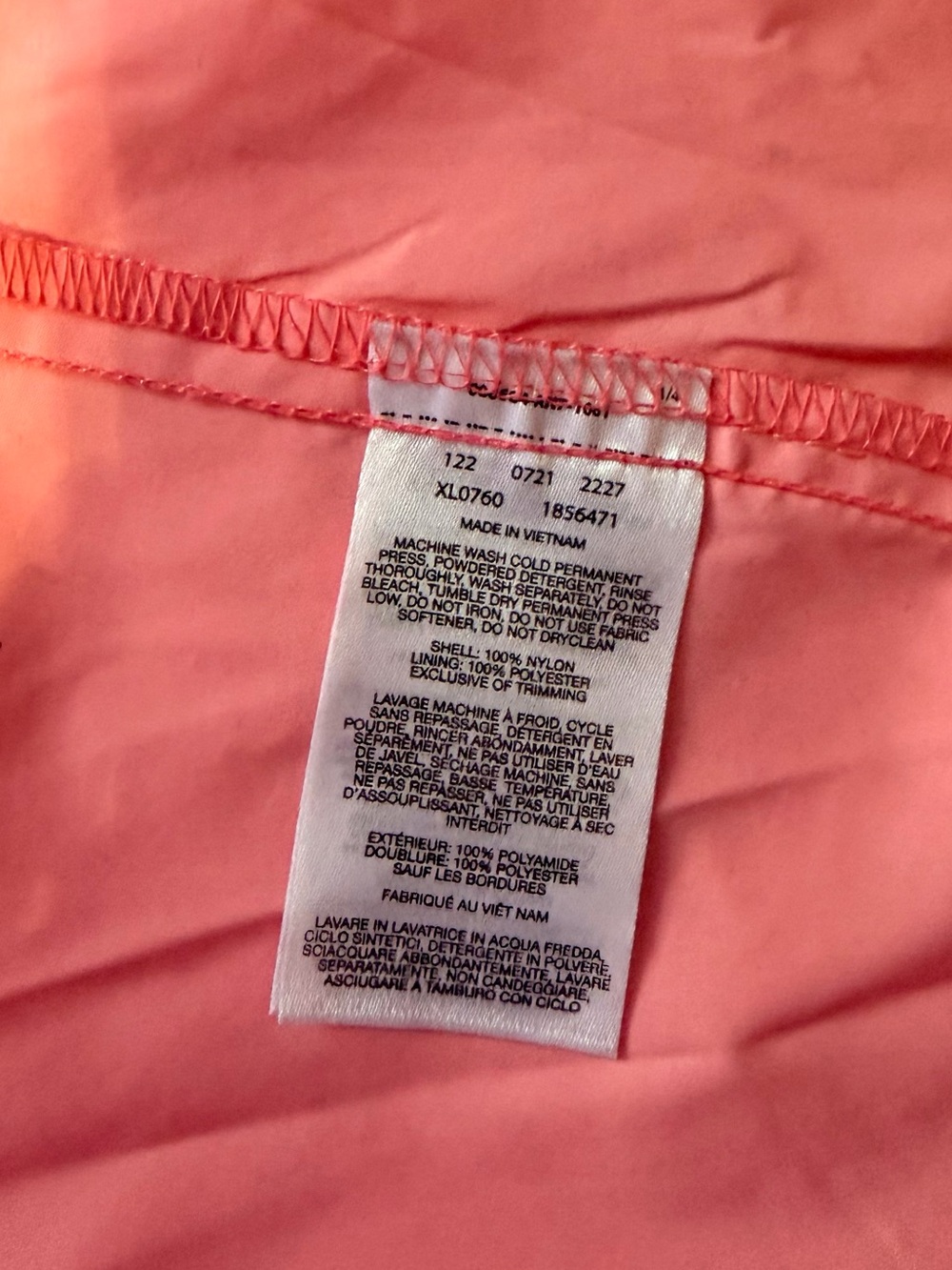 Columbia Women’s Hooded Rain Jacket Windbreaker Coral Pink Size S - Picture 8 of 9